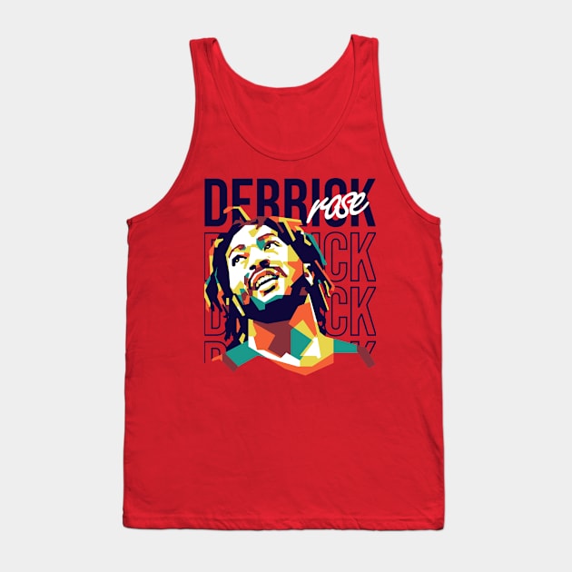 Derrick Rose on WPAP art 1 Tank Top by pentaShop